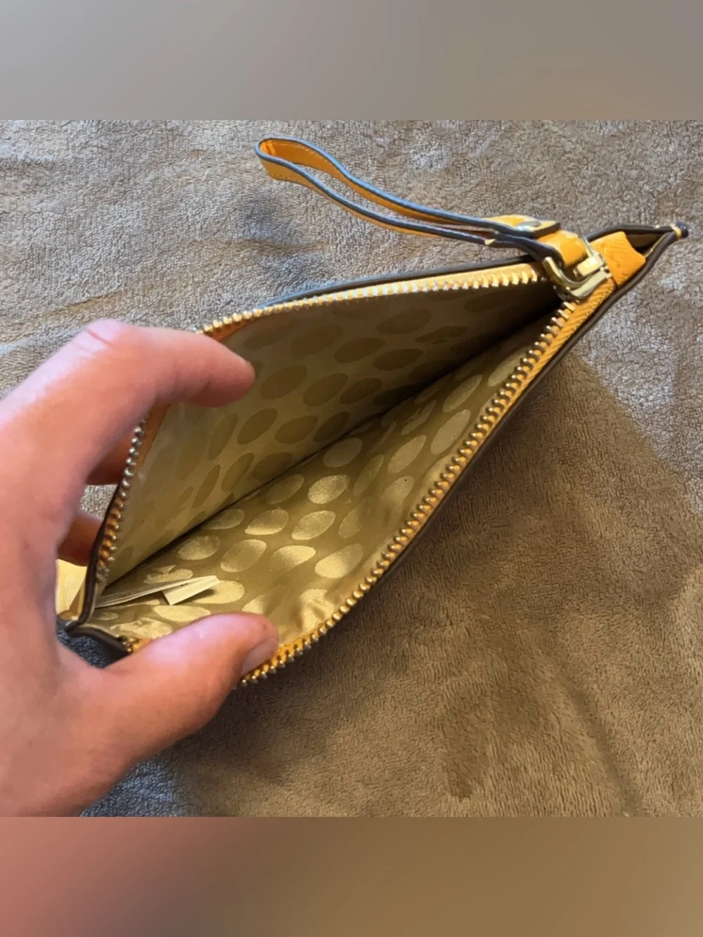 kate spade Yellow Saffiano Wristlet Clutch